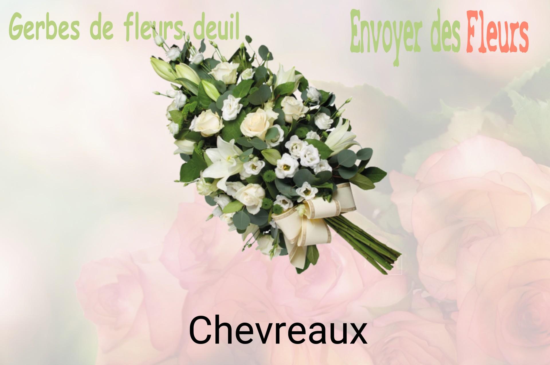 Gerbe de fleurs de deuil livrée à Chevreaux